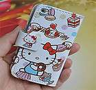 Hello Kitty Leather Flip Skin Case Cover For Apple ipod Touch 4 4TH 