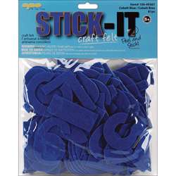 Stick It Felt Cobalt Numbers and Letters (Case of 80)  