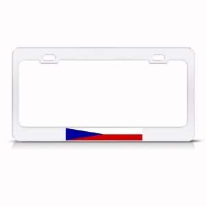  Czech Republic Flag Country Metal license plate frame Tag 
