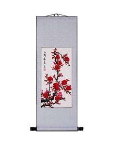Spring Plum Flower Chinese Art Wall Scroll Painting  