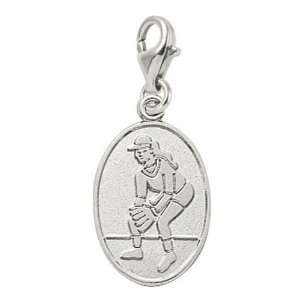  Rembrandt Charms Female Softball Charm with Lobster Clasp 