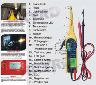   2011 Automobile Auto car Tool electric circuit detector tester  