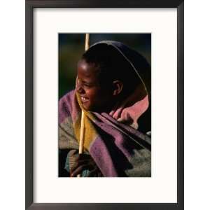 Young Shepherd Boy in Highlands, Early Morning, Simien 