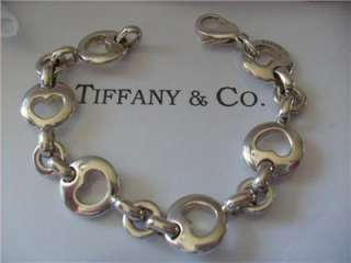 Tiffany & Co. Heart Link Sterling Silver Bracelet (c) 1999