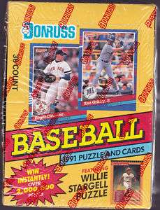 1991 Donruss BASEBALL Series 1 Puzzle & Cards Box  