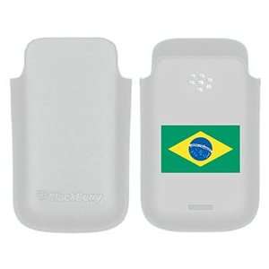  Brazil Flag on BlackBerry Leather Pocket Case  Players 