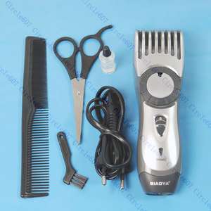 Rechargeable Beard Hair Trimmer Clippers + Scissor Comb  