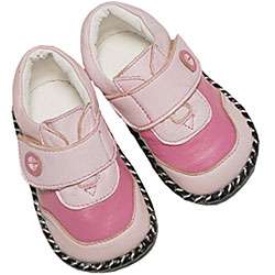Papush Pink Leather Infant Walking Shoes  
