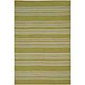 Moroccan Olive/ Ivory Dhurrie Wool Rug (10 x 14)  