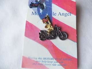 Guardian Angel Biker Motorcycle Jacket Coat Pin Brooch  