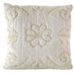 Jessica Chenille White/ Linen Toss Pillow  