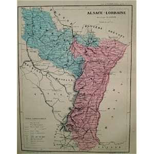  La Brugere Map of Alsace Lorraine (1877)