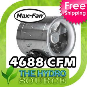   Fan Max Fan 4688 CFM Inline Scrubber Exhaust Ventilation Blower Hydro