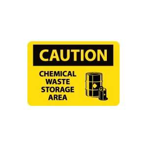  OSHA CAUTION Chemical Waste Storage Area Safety Sign 