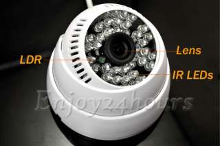 48 LED Color CCTV IR CMOS Dome Surveillance Audio White  