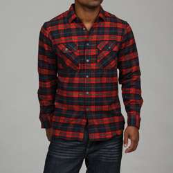 Report Collection Mens Red Plaid Flannel Shirt Price $19.99