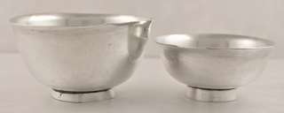 Japanese Sterling Silver Small Bowls w/ Underplates  