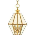   6151CLPB Bound Glass 3 Light Entry Foyer Pendant In Polished Bras