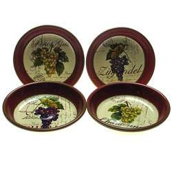Certified International Wine Tour 9.5 in Pasta/ Soup Bowls (Set of 4)