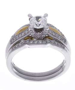 14k Two tone Gold 1ct TDW Diamond Wedding Ring Set (G H, I1 