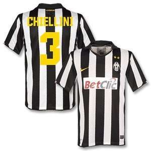  10 11 Juventus Home Jersey + Chiellini 3 (Fan Style 