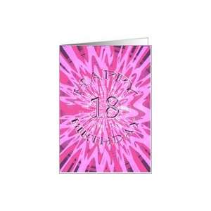  18th pink funky Birthday card, Card Toys & Games