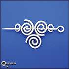 new pewter celtic spiral hair slide brooch jewelry 