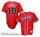 CHIPPER JONES Atlanta Braves Alternate ALT Red Sunday Mens Jersey SZ 