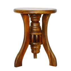 Hand carved Round 3 leg Wooden Table  
