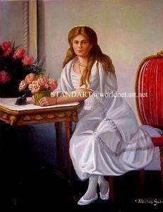 Russia GRAND DUCHESS MARIA NICOLAEVNA Romanov Painting  