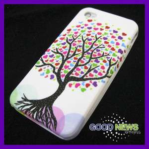   iPhone 4 4S   Love Tree Rubber Silicone Skin Case Phone Cover  