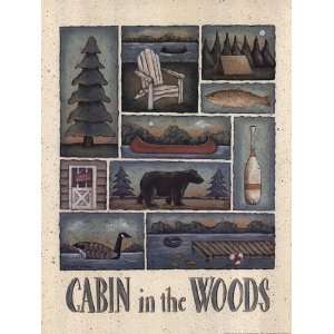  Cabin in the Woods by Donna Atkins 12x16