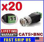 20x CAT5 To Coax Coaxial Camera CCTV BNC TV Video Balun Cable 