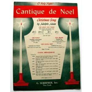  Cantique de Noël. Christmas Song  With French and 