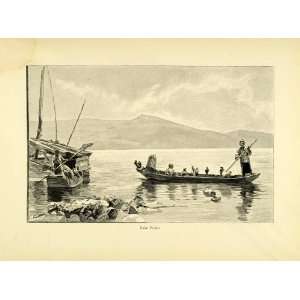   Boat G Vuillier Cormorant Fishing   Original Engraving