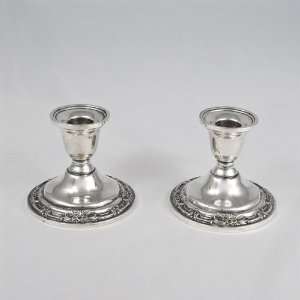  Wild Rose by International, Sterling Candlestick Pair 