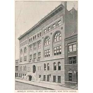  1893 Print Berkeley School 20 West 44th Street New York 