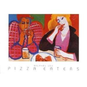 Michael Leu   Pizza Eaters Canvas 