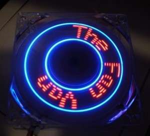   92mm x 25mm Programmable LED Case Fan Make Your Own Phrases  