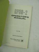 GM Operators Locomotive Manual GP39 2 Railroad 1974 RR  