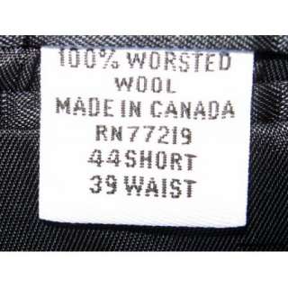 Joseph & Feiss $595 Mens Suit 44 S 44S Charcoal 2 Button *Canadian 