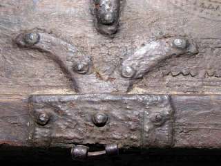   EARLY 18th CENTURY CHIP CARVED EUROPEAN BOX WITH GREAT HARDWARE  
