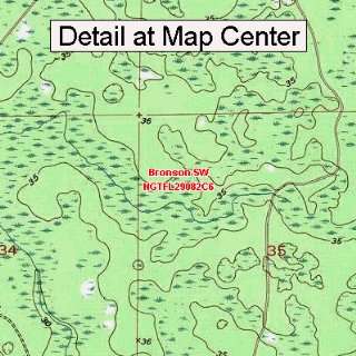 USGS Topographic Quadrangle Map   Bronson SW, Florida (Folded 