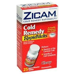 Zicam Cold Remedy RapidMelts, Cherry, Quick Dissolve Tablets, 25 