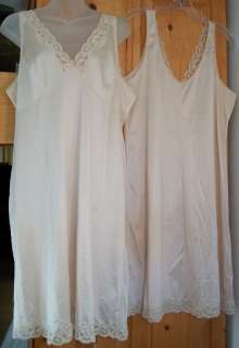 WOOLWORTHS Ivory FULL CAMISOLE SLIP Lacy CHEMISE Size 20  