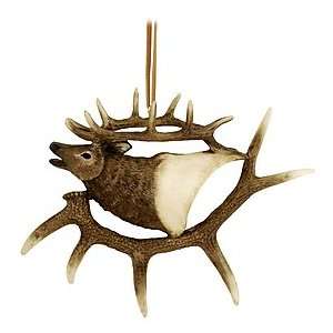  Elk Head In Antlers Ornament