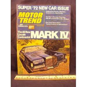  1971 71 August MOTOR TREND Magazine (Features Test Reports 