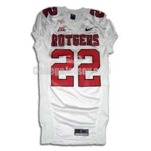  White No. 22 Game Used Rutgers Nike Football Jersey 