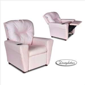  Child Recliner with Cup Holder   Pink Gingham Baby