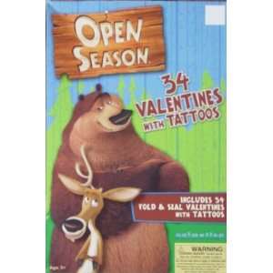  Open Season Valentine 34 Pack with Tattoos Toys & Games